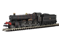 Hall class 4-6-0 6910 "Gossington Hall" in BR lined black with early emblem