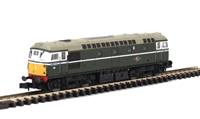 Class 26 D5301 BR Green with small yellow warning panels