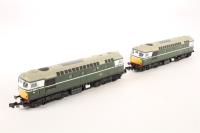 Class 26 Twin Pack, including D5301(powered) and D5300 (dummy) in BR Green - Rails Special Edition