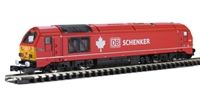 Class 67 67018 'Keith Heller' in DB Schenker Red