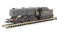 Class Q1 0-6-0 C7 steam locomotive in SR black livery