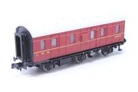 6 wheel 'Stove R' 32975 in LMS crimson lake - Limited Edition for N Gauge Society