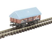 NR-51 5-plank open china clay wagon in BR bauxite with hood - B743030