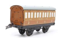 No1-LNERComp-TIN No. 1 suburban passenger composite 1st/3rd coach in LNER teak