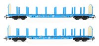 OO-Rfnoos-D Touax Blue IWA Rfnoos Timber Wagon Twin Pack