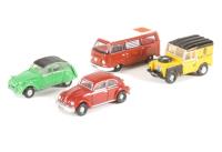 OR148CPK002 Pack of four assorted 1970s cars for Carflat wagons