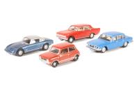 OR76CPK002 Pack of four assorted 1970s cars for Carflat wagons