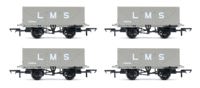 OR76MW7036x4 Set of 4 7 Plank Wagons LMS 216954
