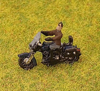 PDX92 N Gauge 1950S HARLEY DAVIDSON AND RIDER