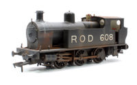 PI-001-EDW Highly Detailed Deluxe Weathered Kerr Stuart Victory 0-6-0T Locomotive in Black "ROD" No.608 with Load