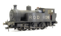 PI-001-EW Custom Weathered Kerr Stuart Victory 0-6-0T Locomotive in Black "ROD" No.608