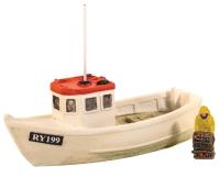 QS400 Lobster boat (Red Roof) with Fisherman
