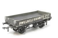 Low sided 3 Plank Wagon 'Pwllheli' in Black