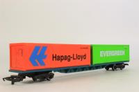 Hapag-Lloyd and Evergreen Freightliner Container Wagon 