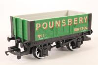 R038Pounsbery 5-plank open wagon in green - Pounsbery, Bristol - No.1