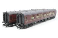 Pack of two coaches in  Hogwarts Railways maroon - split from Harry Potter train set