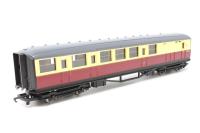 R1064CoachBrake Gresley brake end passenger coach E10051E in BR crimson & cream - split from set