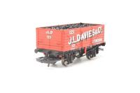 7-PLank Open Wagon - 'J.L Davies & Co 121' - separated from train set
