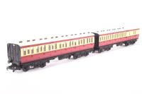 Pair of Clerestory Coaches in Crimson and Cream - Split from R1089 set