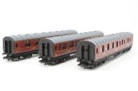 R1104Coaches LMS Period 3 coach pack - "The Night Scot" - 4076, 4077, 5201 - split from set
