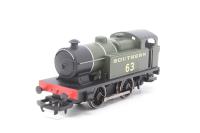 Class D Industrial 0-4-0T 63 in SR Green - separated from train set