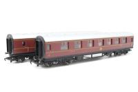 Set of 3 LMS coaches (unboxed) - 2 composite and 1 brake 3rd