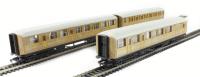 2 x LNER Composite coaches and 1 x LNER Brake coach - Teak (Unboxed) Split from the Flight Of The Mallard train set