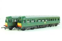 Diesel Railcar M79079 and trailer M79632 in BR green