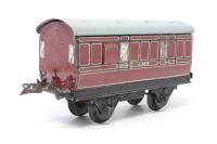 R170Tinplate 4-wheel passenger brake coach in LMS crimson