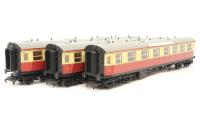Pack of three Centenary coaches in BR crimson & cream - separated from train pack