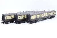 Pack of three Mk1 coaches in BR Chocolate & Cream with 'Paddington Newport  and Cardiff' destination boards