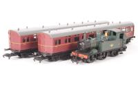 Class 14xx 0-4-2 1432 in BR green and two Autocoaches in BR Maroon - Branchline train pack