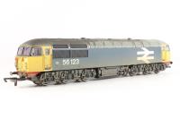 Class 56 56123 in BR blue with large logo and number (weathered)
