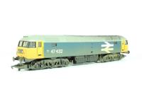 Class 47 47432 in BR blue with large logo (weathered)