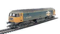 Class 47 47473 in BR blue with large logo (weathered)