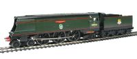 Battle of Britain Class 4-6-2 34061 "73 Squadron" in BR Green with early emblem