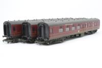 Rake of three Mk1 Coaches in Maroon - Split from Thames Clyde Express Trainpack