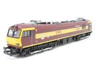 Class 92 92001 "Victor Hugo" in EWS maroon & yellow livery