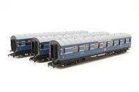 3 x LMS Blue Coronation Scot Coaches (Split from R2371 Pack)