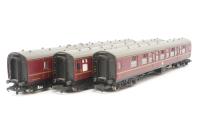 Pack of three Mk1 Coaches in BR Maroon - split from Pines Express set