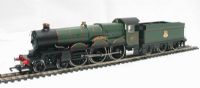 Castle Class 4-6-0 5077 "Fairey Battle" in BR Green with early emblem