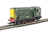 Class 08 shunter D3200 in BR green with late crest and wasp stripes