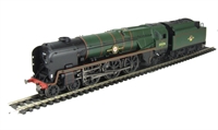 Merchant Navy Class 4-6-2 35026 'Lamport & Holt Line' in BR Green with late logo.