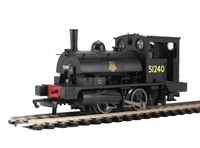 Class 0F Pug 0-4-0ST 51240 in BR Black with early crest