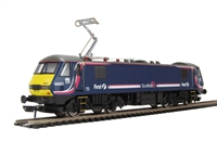 Class 90 90021 in First Scotrail Livery with EWS cabside branding