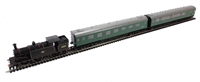 Push-Pull train pack with Class M7 0-4-4T 30029 in BR black with late crest and two Maunsell push-pull coaches in BR green