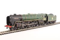 Class 7P Britannia 4-6-2 70034 "Thomas Hardy" in BR green with early emblem