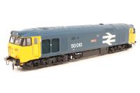 Class 50 50010 'Monarch' in BR large logo blue with blue roof - Limited Edition for KMRC