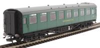 Maunsell composite dining saloon S7843S in BR southern region green