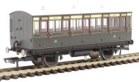 4 wheel 3rd 1889 in GWR chocolate and cream - with interior lights